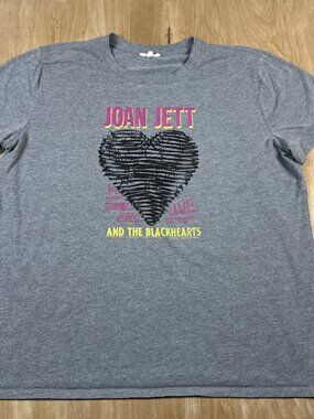 Joan Jett & The Blackhearts Men’s Tour Shirt Size 2XL Gray